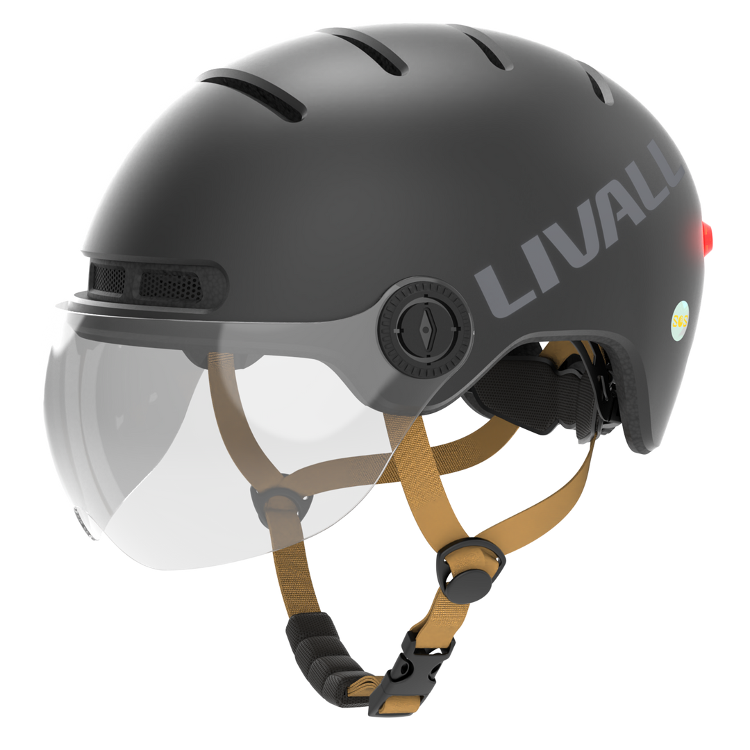 bike helmet with built in visor LIVALL L23 Cycling Smart Helmet with Removable Visor Mirage Purple / M 21.25-22.83 in (54-58 cm)