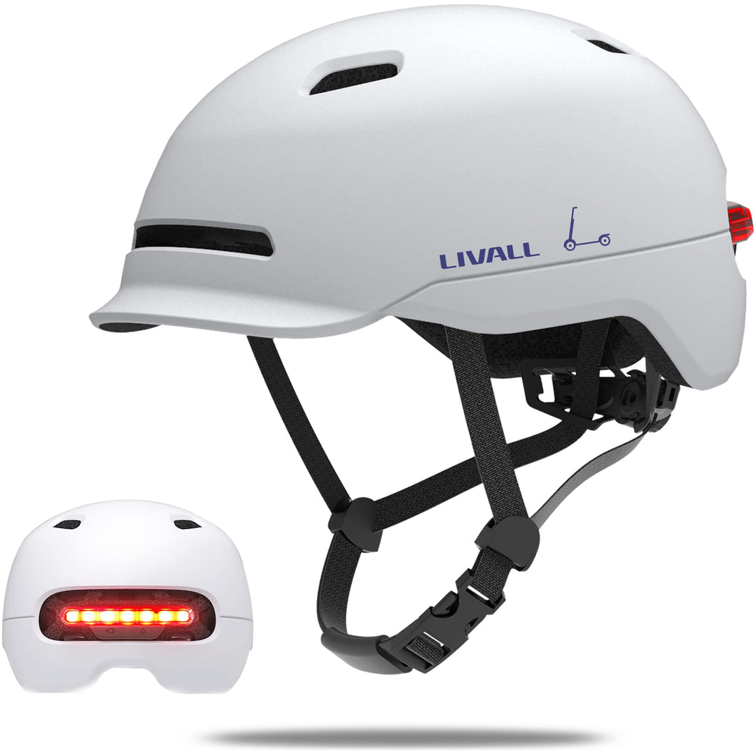 LIVALL  C20 urban white smart helmet with brake warning led