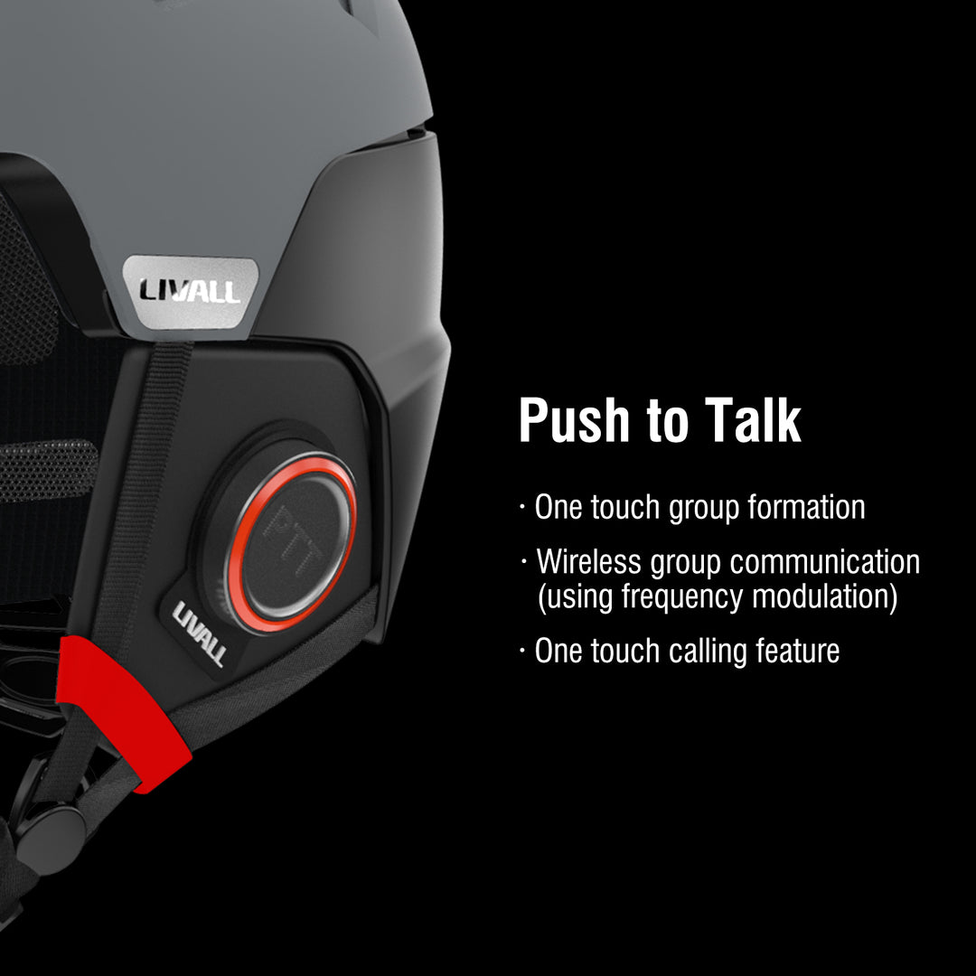 bluetooth snowboard helmet with audio LIVALL RS1 Smart LIVALL RIDING Each earpiece is equipped with a single oversized button designed for operation while wearing winter gloves Smith Vantage Bluetooth Audio Snow